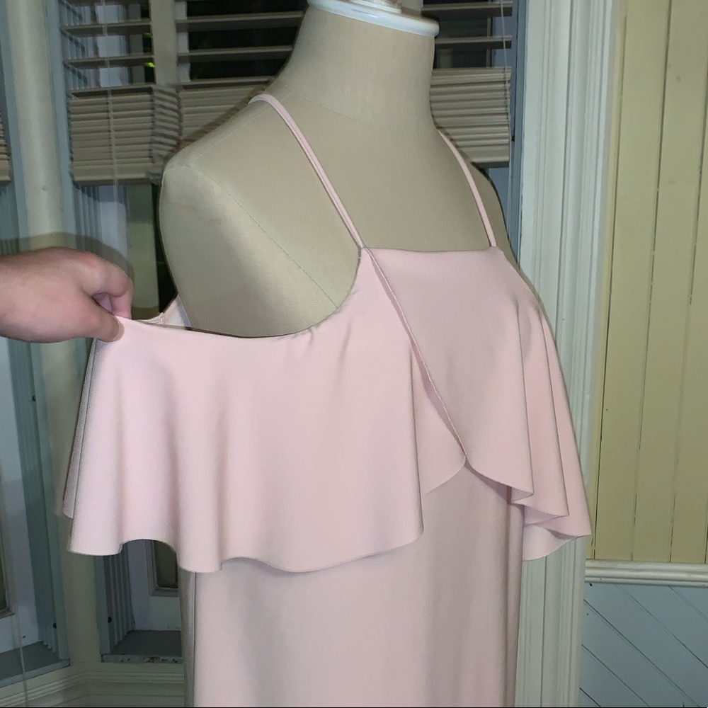 Zara blush pink dress cold shoulder π - Picture 7 of 16